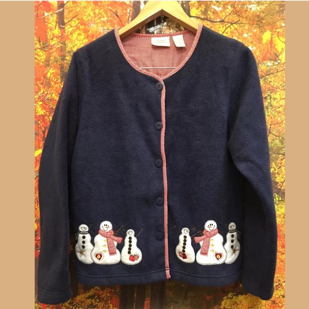 Vintage Baxter wells fleece snowman jacket medium